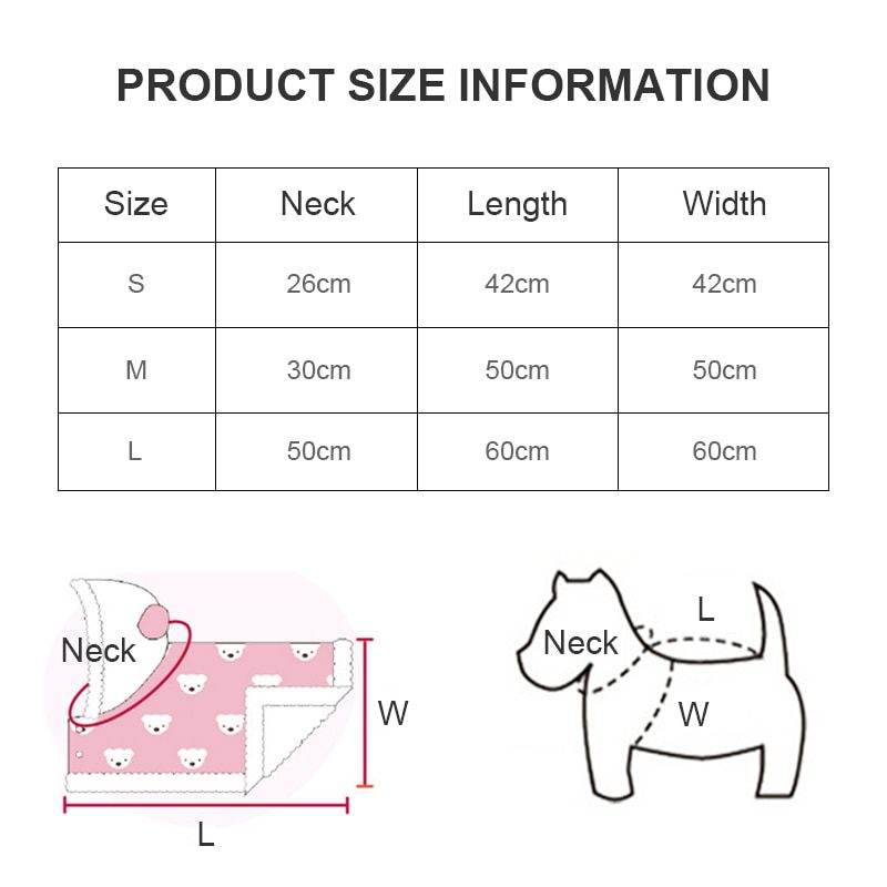 New Pet Pajamas Dog Sleeping Bags Plush Warmth Blanket Hooded Pet Dog clothes for Small Medium Teddy Beard Dog Costume