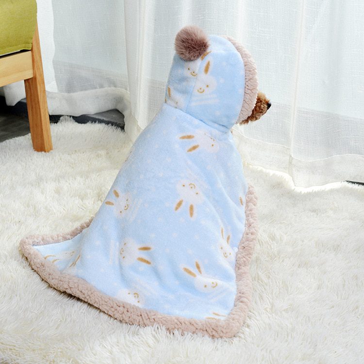 New Pet Pajamas Dog Sleeping Bags Plush Warmth Blanket Hooded Pet Dog clothes for Small Medium Teddy Beard Dog Costume