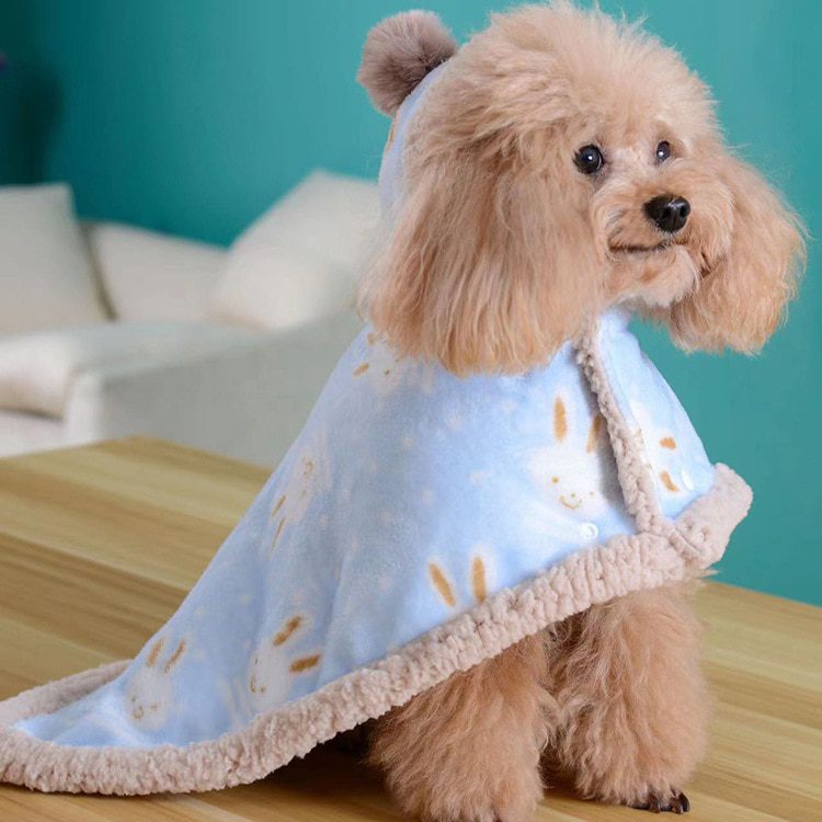 New Pet Pajamas Dog Sleeping Bags Plush Warmth Blanket Hooded Pet Dog clothes for Small Medium Teddy Beard Dog Costume