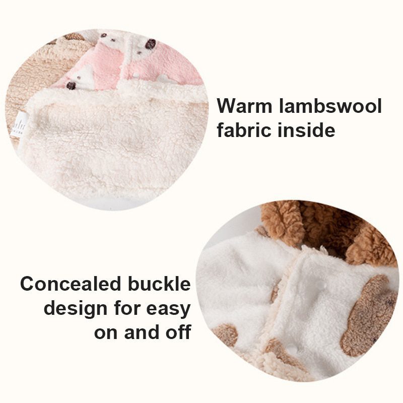 New Pet Pajamas Dog Sleeping Bags Plush Warmth Blanket Hooded Pet Dog clothes for Small Medium Teddy Beard Dog Costume