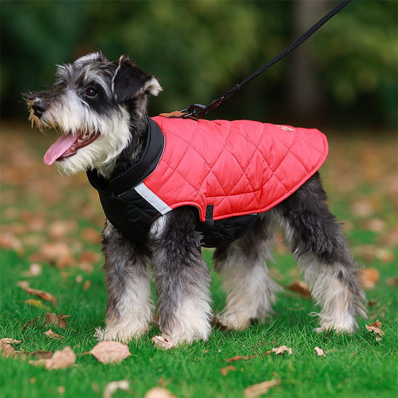 M-5XL New Dog Clothes Winter Warm Reflective Dog Clothes Thickened Vest Dog Cotton Coat Medium Large Dogs Pet Jacket Clothing