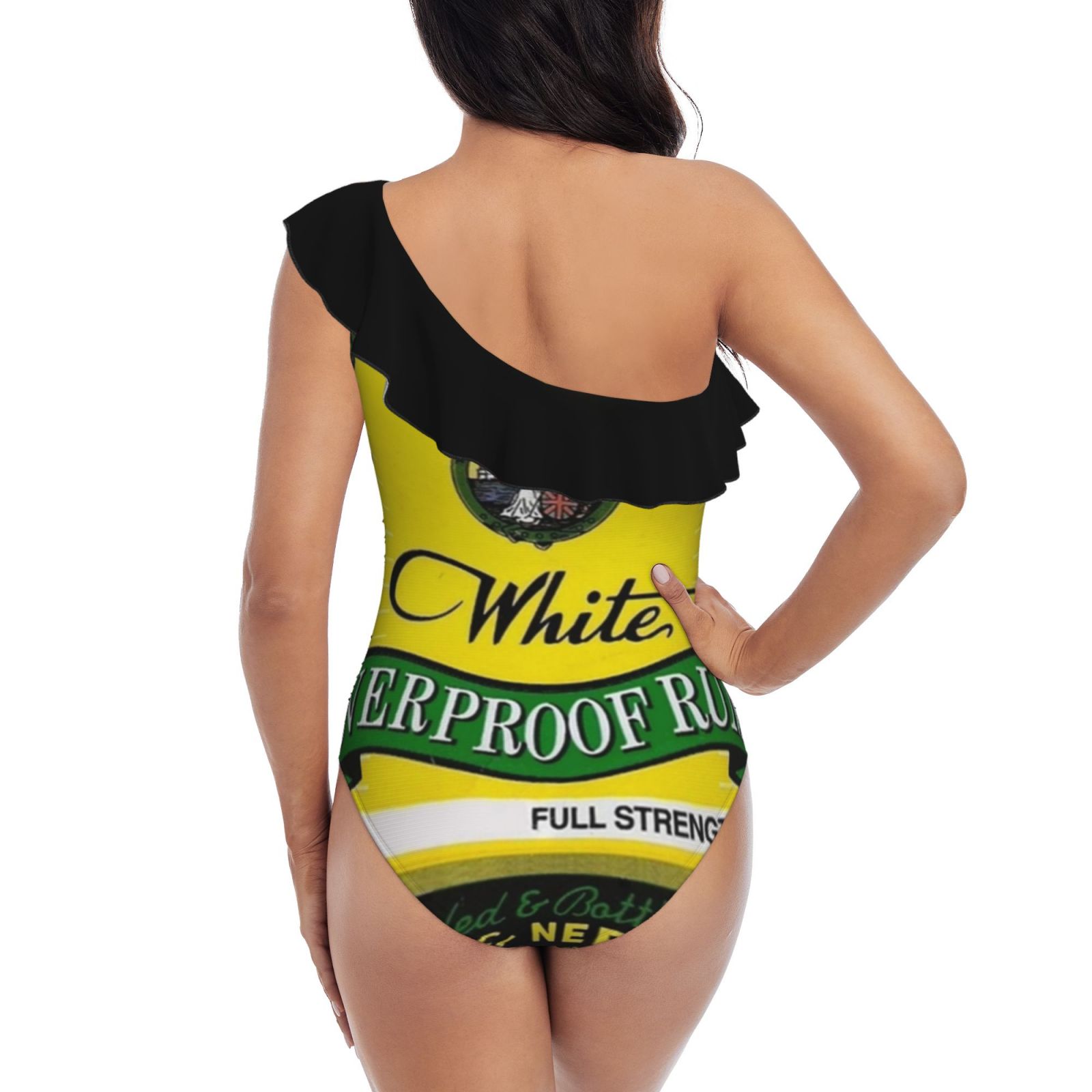 Wray & Nephew Monokini New Ruffle One Piece Swimsuit Female Sexy Swimwear Women Print Bathing Suit Wray Nephew Jamaica