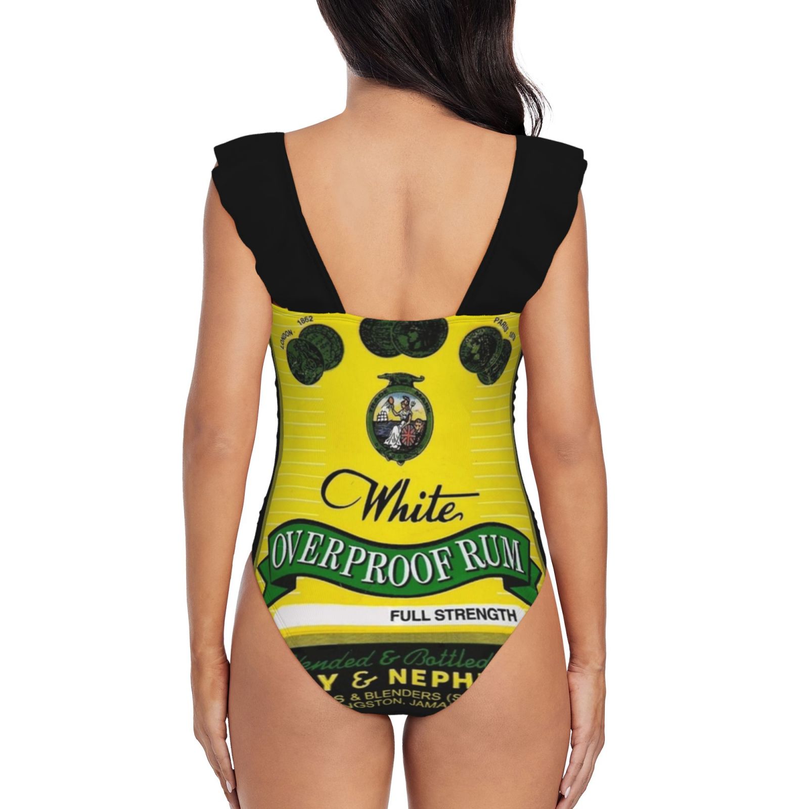 Wray & Nephew Monokini New Ruffle One Piece Swimsuit Female Sexy Swimwear Women Print Bathing Suit Wray Nephew Jamaica