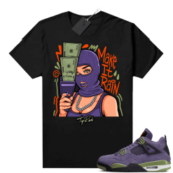 Canyon Purple 4s Unisex Shirts Sneaker Match T Shirt Black TopRank Make it Rain Men Streetwear 100% Cotton Graphic Tees