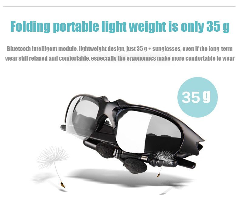 Wireless night vision Bluetooth glasses headset with talk multifunction intelligent polarized sun ink lens with earplug