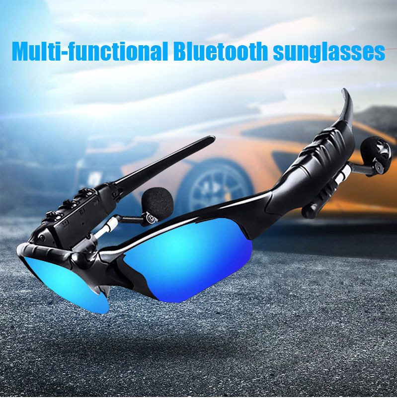 Wireless night vision Bluetooth glasses headset with talk multifunction intelligent polarized sun ink lens with earplug