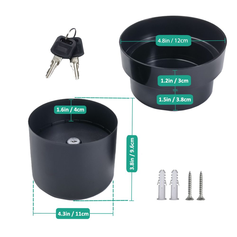 Iron Flower Pot Diversion Safe with Lock Hidden Box Secret Compartment Hideaway Plant Stash Hide Money Keys Valuables