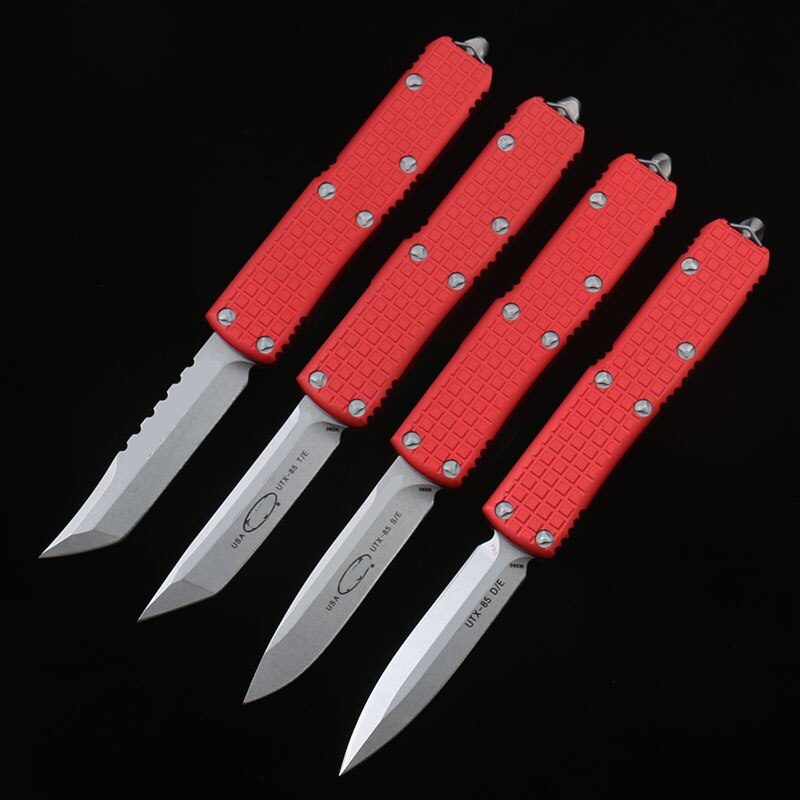 DQF Version MiRo-X85 Pocket Knife D2 Steel Utility EDC Tools Kitchen Knives OTF 6061-T6 Aviation Aluminium Alloy