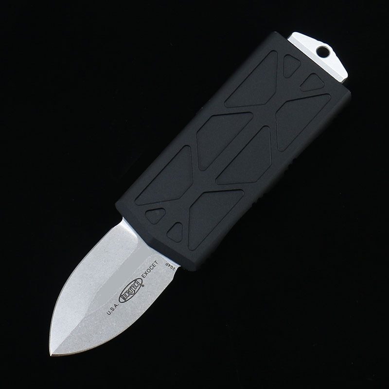 DQF Version MiRo-EXOCET Pocket Knife D2 Steel Utility EDC Tools Kitchen Knives OTF 6061-T6 Aviation Aluminium Alloy