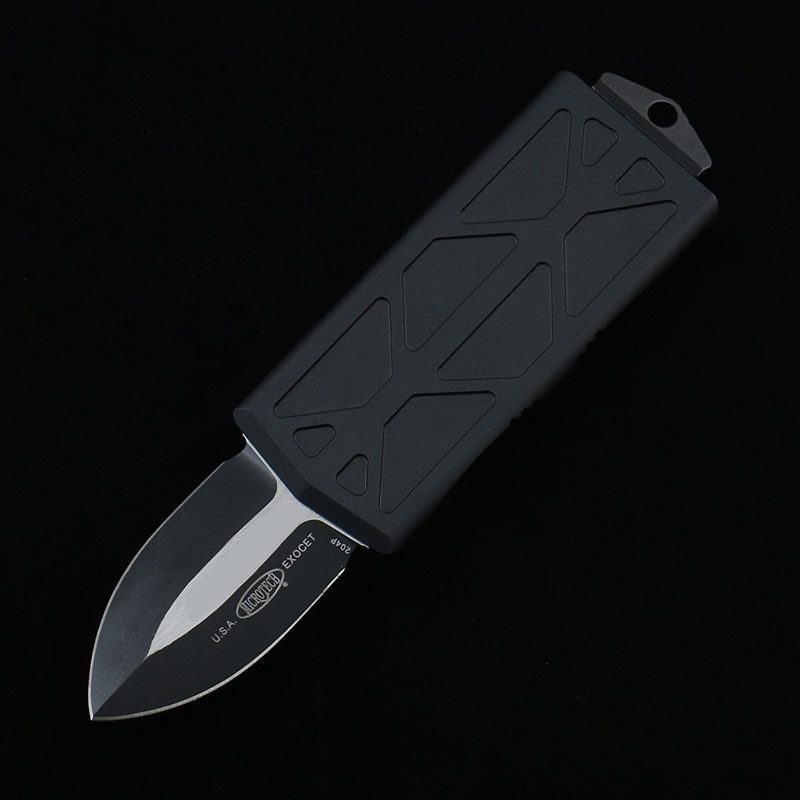 DQF Version MiRo-EXOCET Pocket Knife D2 Steel Utility EDC Tools Kitchen Knives OTF 6061-T6 Aviation Aluminium Alloy