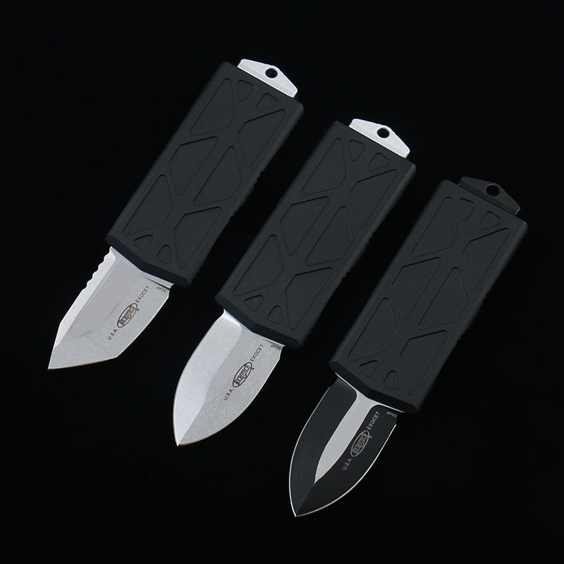 DQF Version MiRo-EXOCET Pocket Knife D2 Steel Utility EDC Tools Kitchen Knives OTF 6061-T6 Aviation Aluminium Alloy