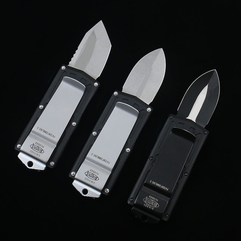 DQF Version MiRo-EXOCET Pocket Knife D2 Steel Utility EDC Tools Kitchen Knives OTF 6061-T6 Aviation Aluminium Alloy