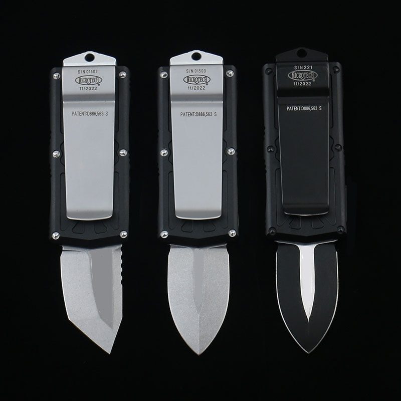 DQF Version MiRo-EXOCET Pocket Knife D2 Steel Utility EDC Tools Kitchen Knives OTF 6061-T6 Aviation Aluminium Alloy