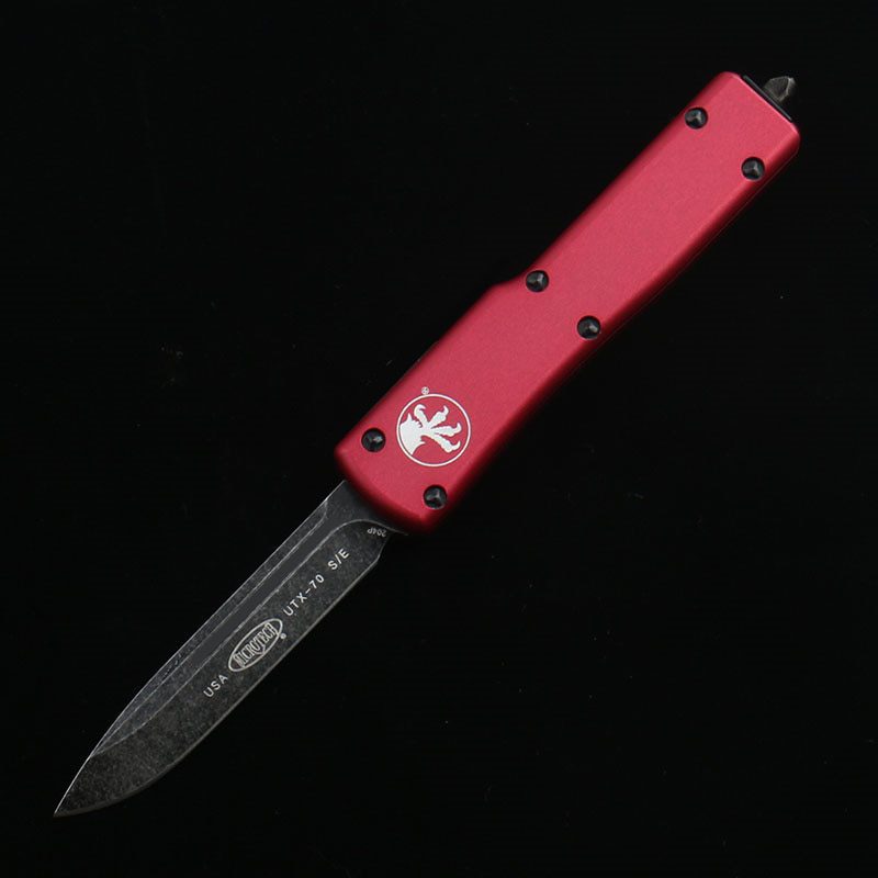 DQF Version MiRo-Red X70 Pocket Knife Black Bade D2 Steel Stone Washing Utility EDC Tools Kitchen Knives