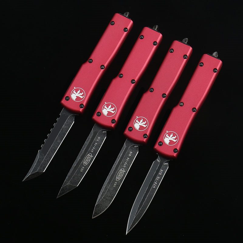 DQF Version MiRo-Red X70 Pocket Knife Black Bade D2 Steel Stone Washing Utility EDC Tools Kitchen Knives