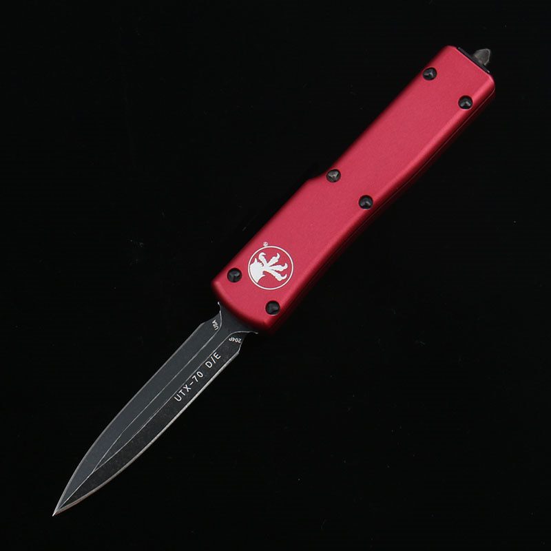 DQF Version MiRo-Red X70 Pocket Knife Black Bade D2 Steel Stone Washing Utility EDC Tools Kitchen Knives