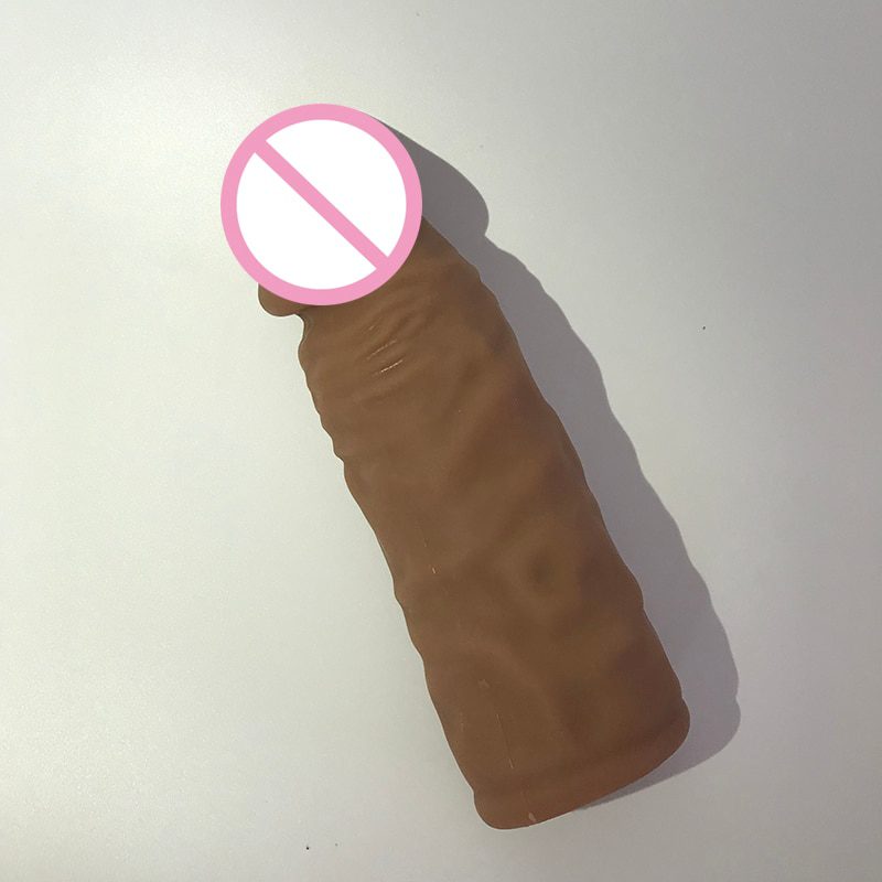 Mini 14cm Sot TPE Realistic Dildo Penis Sleeve Reusable Condom Penis Extension Cock Enlarger Penis Sheath Delay Ejaculation Sex