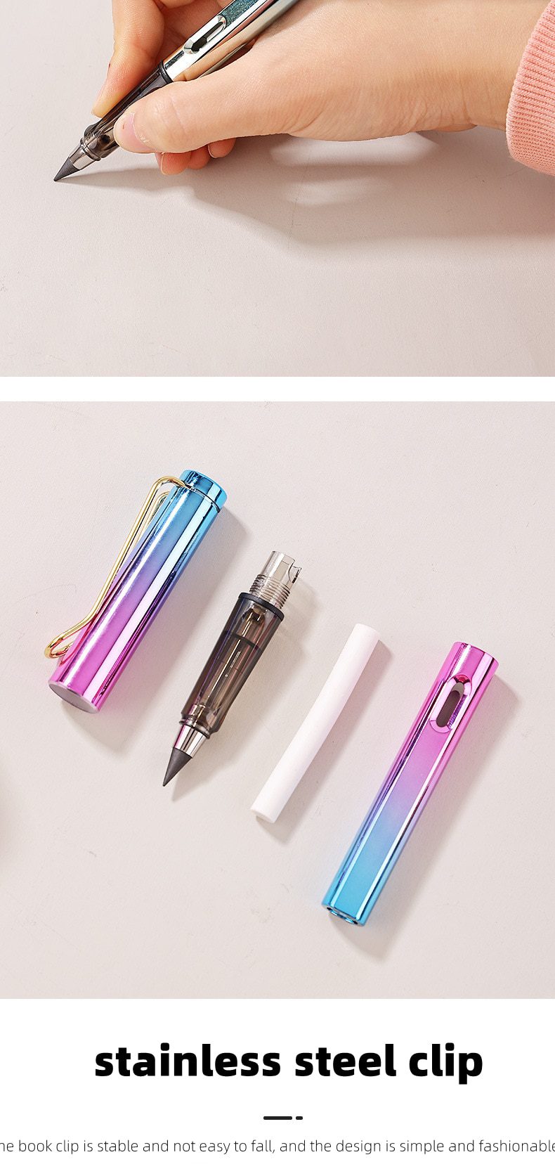 New Technology Colorful Unlimited Writing Eternal Pencil No Ink Pen Magic Pencils Painting Supplies Novelty Gifts Stationery