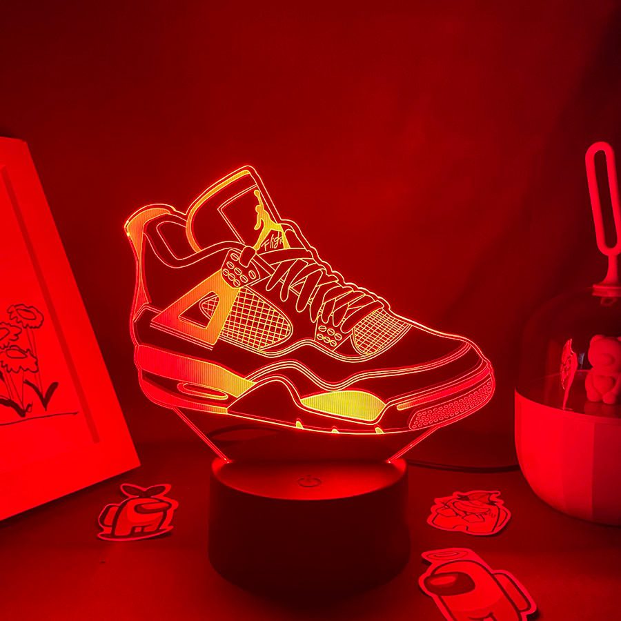 Sneakers 3D LED Neon Night Lights Birthday Gifts for Friends Bedroom Table Decor Otaku Lava Lamp Party Club Decoration Fans Gift