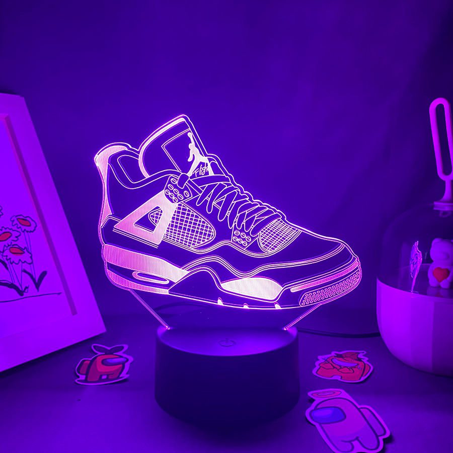 Sneakers 3D LED Neon Night Lights Birthday Gifts for Friends Bedroom Table Decor Otaku Lava Lamp Party Club Decoration Fans Gift