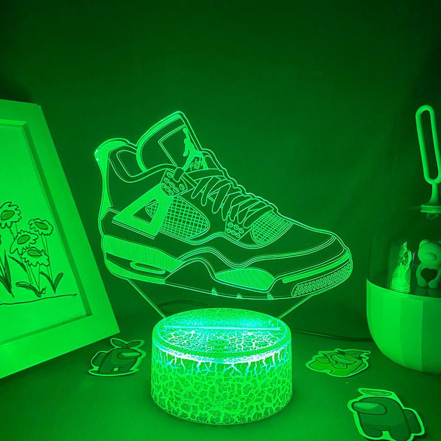 Sneakers 3D LED Neon Night Lights Birthday Gifts for Friends Bedroom Table Decor Otaku Lava Lamp Party Club Decoration Fans Gift