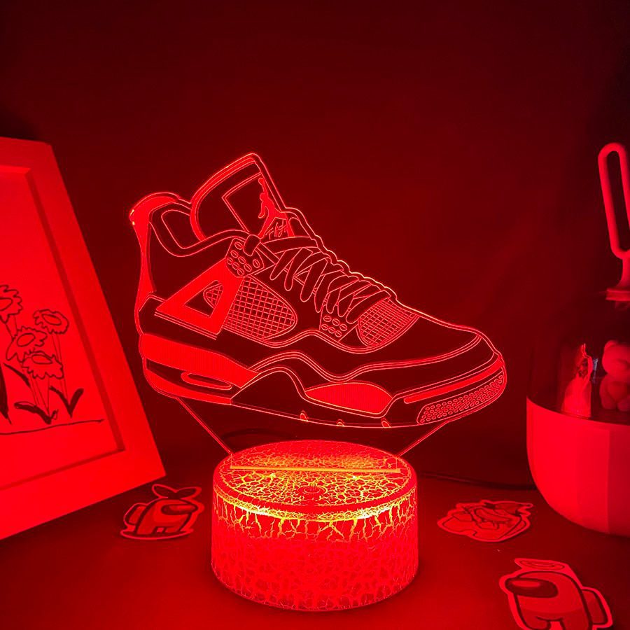 Sneakers 3D LED Neon Night Lights Birthday Gifts for Friends Bedroom Table Decor Otaku Lava Lamp Party Club Decoration Fans Gift