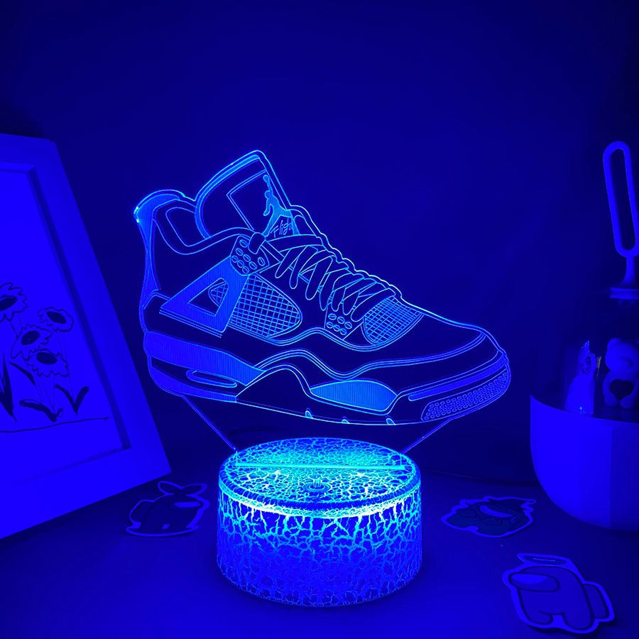 Sneakers 3D LED Neon Night Lights Birthday Gifts for Friends Bedroom Table Decor Otaku Lava Lamp Party Club Decoration Fans Gift