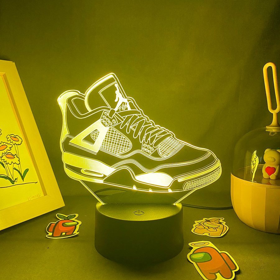 Sneakers 3D LED Neon Night Lights Birthday Gifts for Friends Bedroom Table Decor Otaku Lava Lamp Party Club Decoration Fans Gift