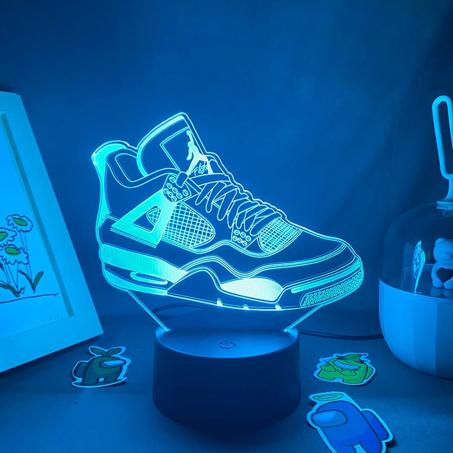 Sneakers 3D LED Neon Night Lights Birthday Gifts for Friends Bedroom Table Decor Otaku Lava Lamp Party Club Decoration Fans Gift