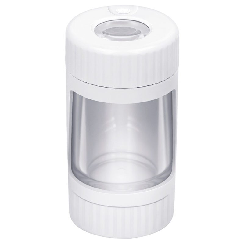 8-times magnification LED jar container with crushing function pipe stash can storage for stock herb sealed smoking accessories