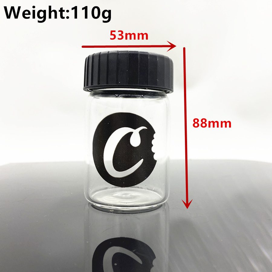 Pill Container Magnifier Jar with LED Glass Storage Bottle Light-Up Air Tight Magnifying Viewing Multi-Use