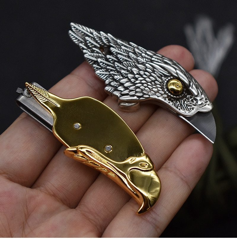 Damascus Steel Ghost Head Knife Skull Tea Cone Handmade Tea Needle M390 blade Camping Tool Self-defense Knife Fixed Blade knife