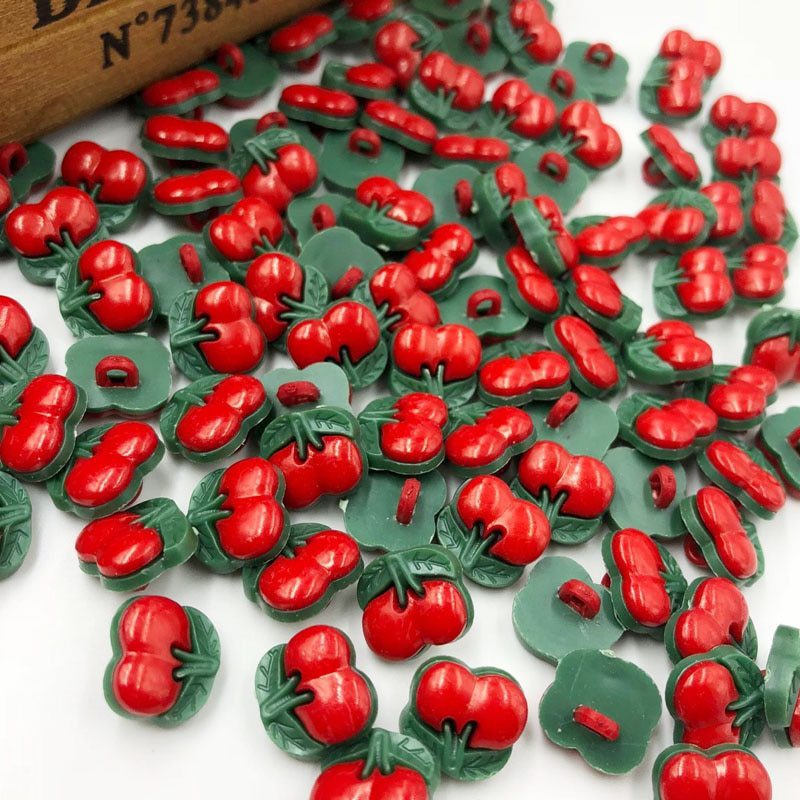 50pcs U pick Red Plastic Buttons Sewing Button DIY Crafts PT34