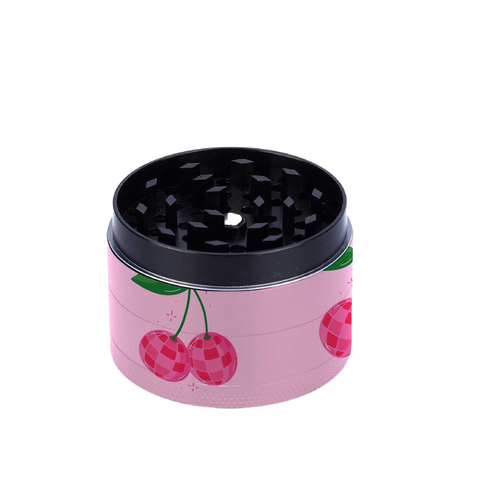 Cherry Pattern Pink Grinder For Girls 4-layer Grinder Abrader Zinc Alloy Tools Accessory Dropship