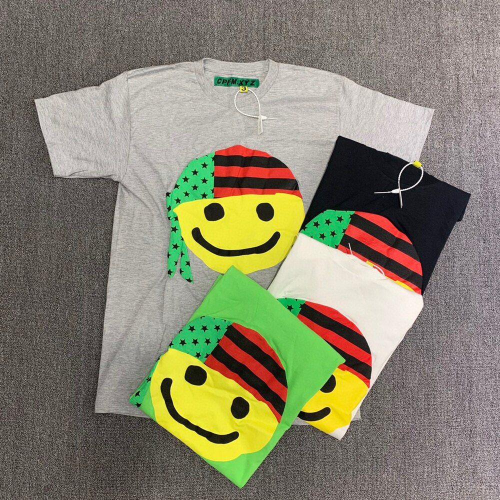 CPFM.XYZ Kanye Men Women 1:1 Best-Quality Foam Printing T Shirt CPFM XYZ Top Tee Streetwear Cactus Plant Flea Market T-shirts