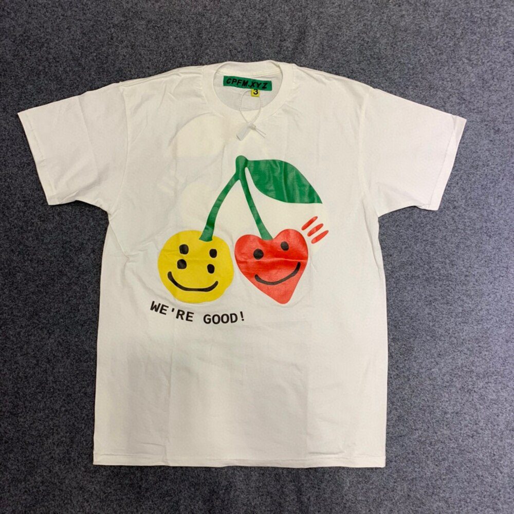 CPFM.XYZ Kanye Men Women 1:1 Best-Quality Foam Printing T Shirt CPFM XYZ Top Tee Streetwear Cactus Plant Flea Market T-shirts