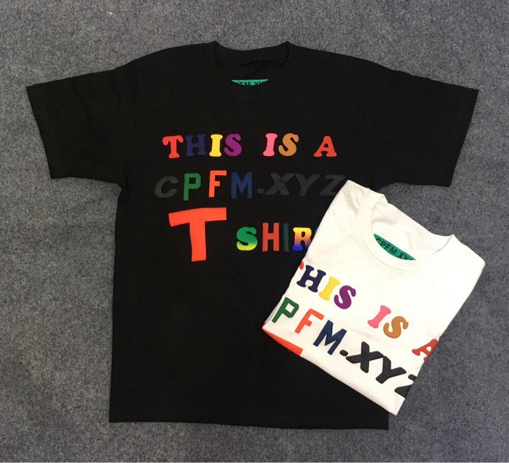 CPFM.XYZ Kanye Men Women 1:1 Best-Quality Foam Printing T Shirt CPFM XYZ Top Tee Streetwear Cactus Plant Flea Market T-shirts