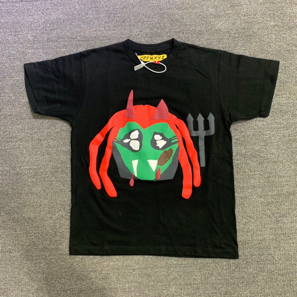 CPFM.XYZ Kanye Men Women 1:1 Best-Quality Foam Printing T Shirt CPFM XYZ Top Tee Streetwear Cactus Plant Flea Market T-shirts