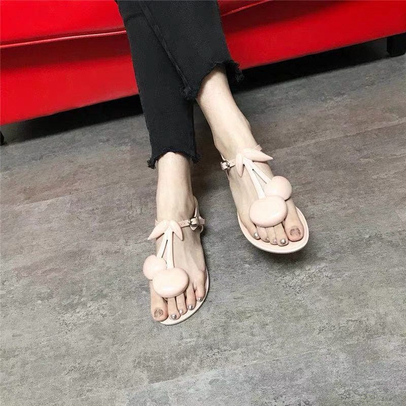 Melissa Brand Cherry 2021 New Women Flat Sandals Melissa Shoes For Women Jelly Sandals Female Jelly Shoes Adulto Mulher