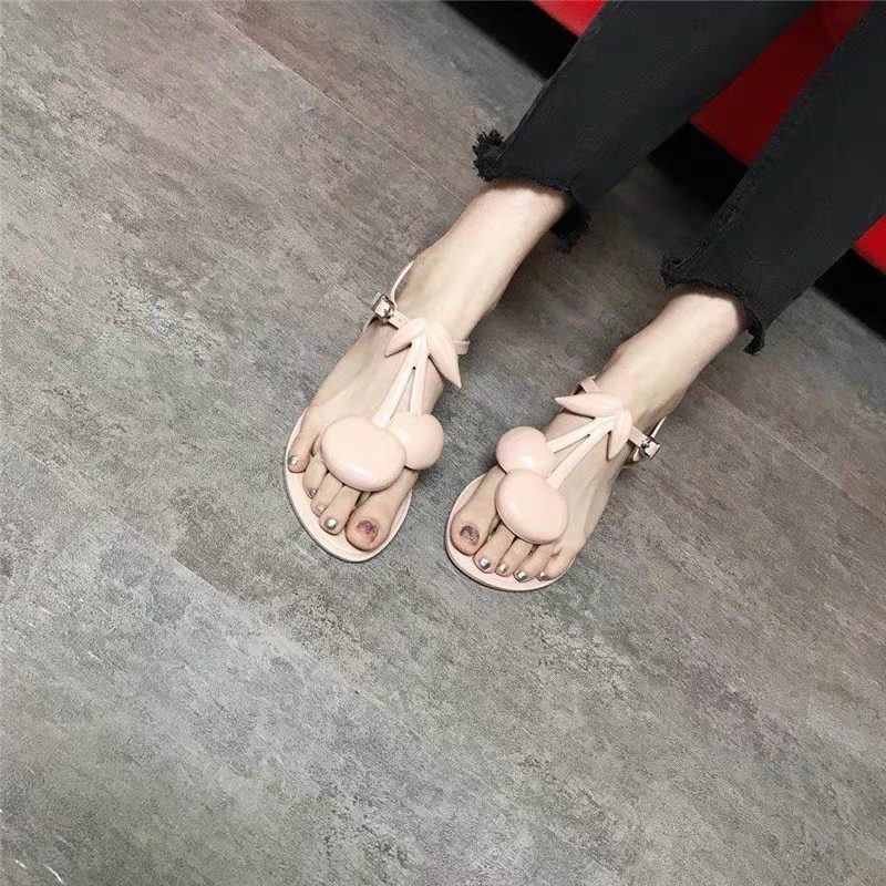 Melissa Brand Cherry 2021 New Women Flat Sandals Melissa Shoes For Women Jelly Sandals Female Jelly Shoes Adulto Mulher