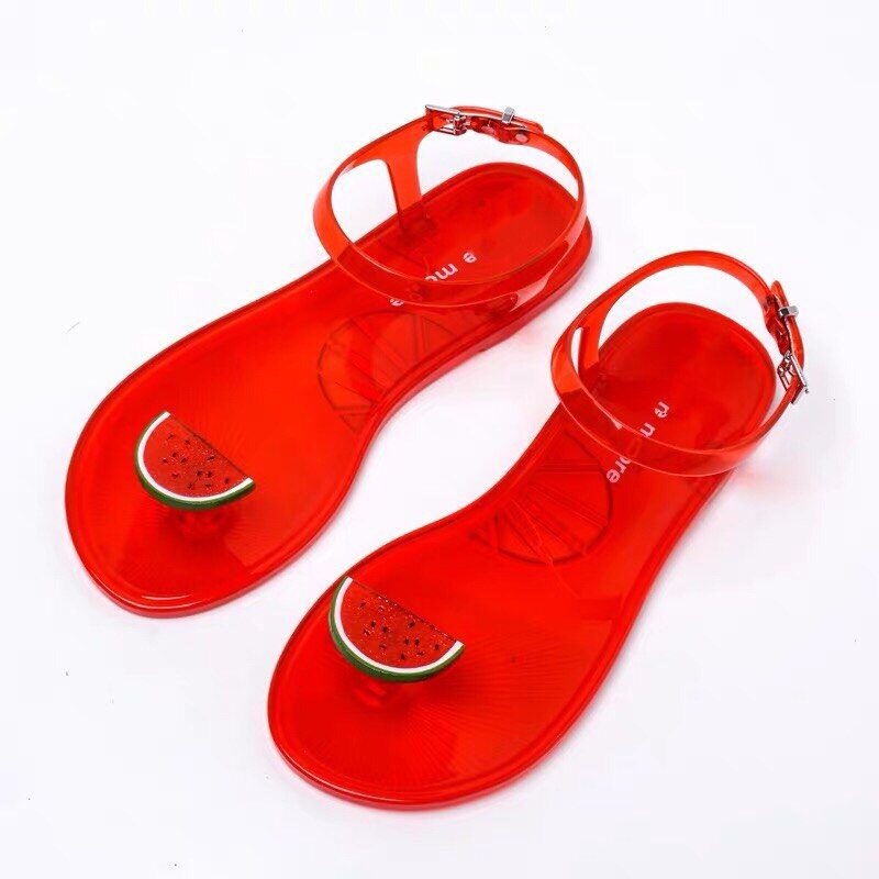 Melissa Brand Cherry 2021 New Women Flat Sandals Melissa Shoes For Women Jelly Sandals Female Jelly Shoes Adulto Mulher