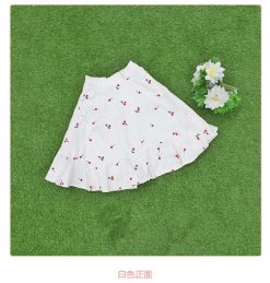 Cotton Embroidery CHERRY Ruffles Skirts - Image 4