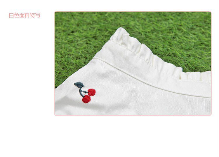 Sales Japan Liz Lisa Original Sweet Cotton Cherry Embroidery Denim Skirt Ruffles Skirts