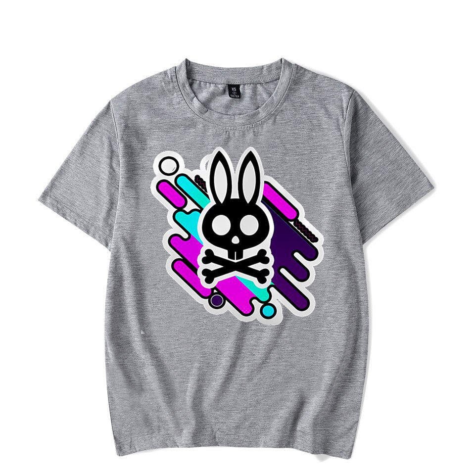 Skull Bunny Print T Shirt for Men Hip Hop Streetwear Funny Tshirt Cotton Men Tops Harajuku Tees Shirt for Male T-shirt Clothes