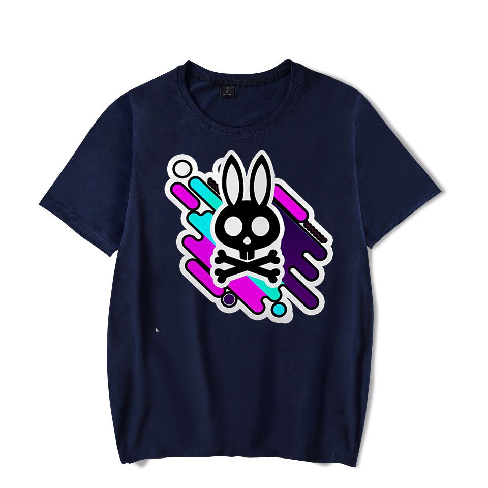 Skull Bunny Print T Shirt for Men Hip Hop Streetwear Funny Tshirt Cotton Men Tops Harajuku Tees Shirt for Male T-shirt Clothes