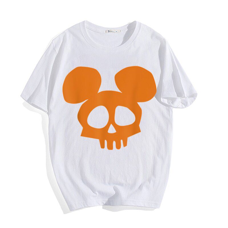 Men Vintage T Shirt Skull Print Cotton T-shirts Luminous Oversized Tshirts for Men Women Sweatshirt Men's Top Clothing Camise