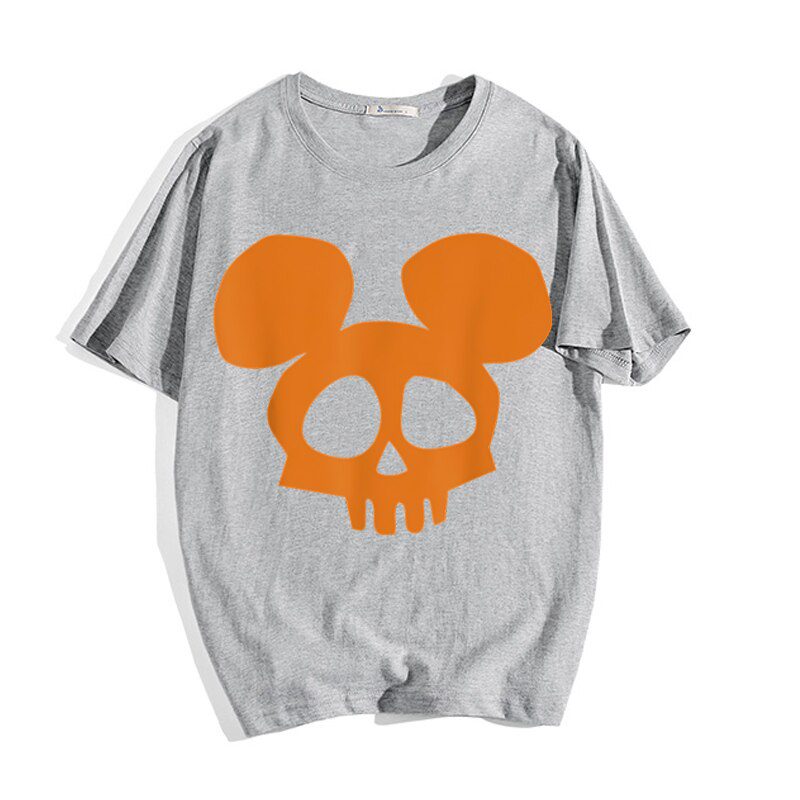 Men Vintage T Shirt Skull Print Cotton T-shirts Luminous Oversized Tshirts for Men Women Sweatshirt Men's Top Clothing Camise