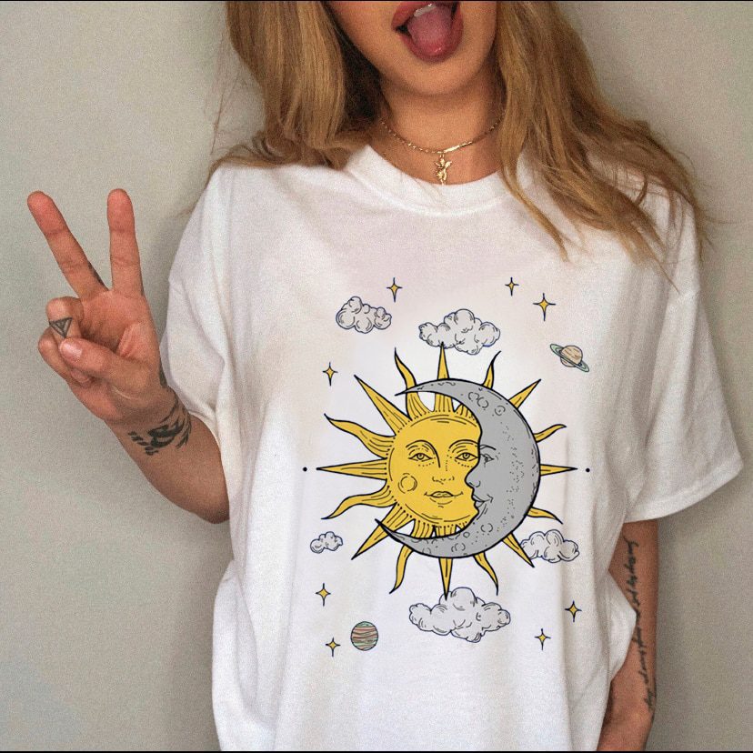 Female Top Fashion Tee Love Heart New Style Trend Clothes Casual Summer Women Clothing Short Sleeve Print Tshirt Graphic T-shirt