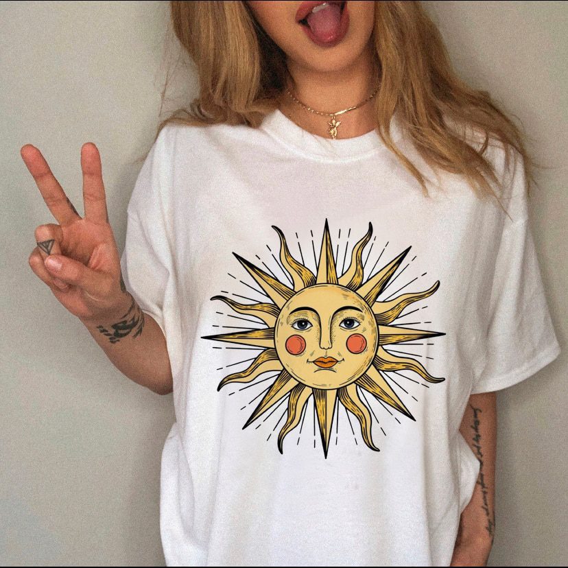 Female Top Fashion Tee Love Heart New Style Trend Clothes Casual Summer Women Clothing Short Sleeve Print Tshirt Graphic T-shirt