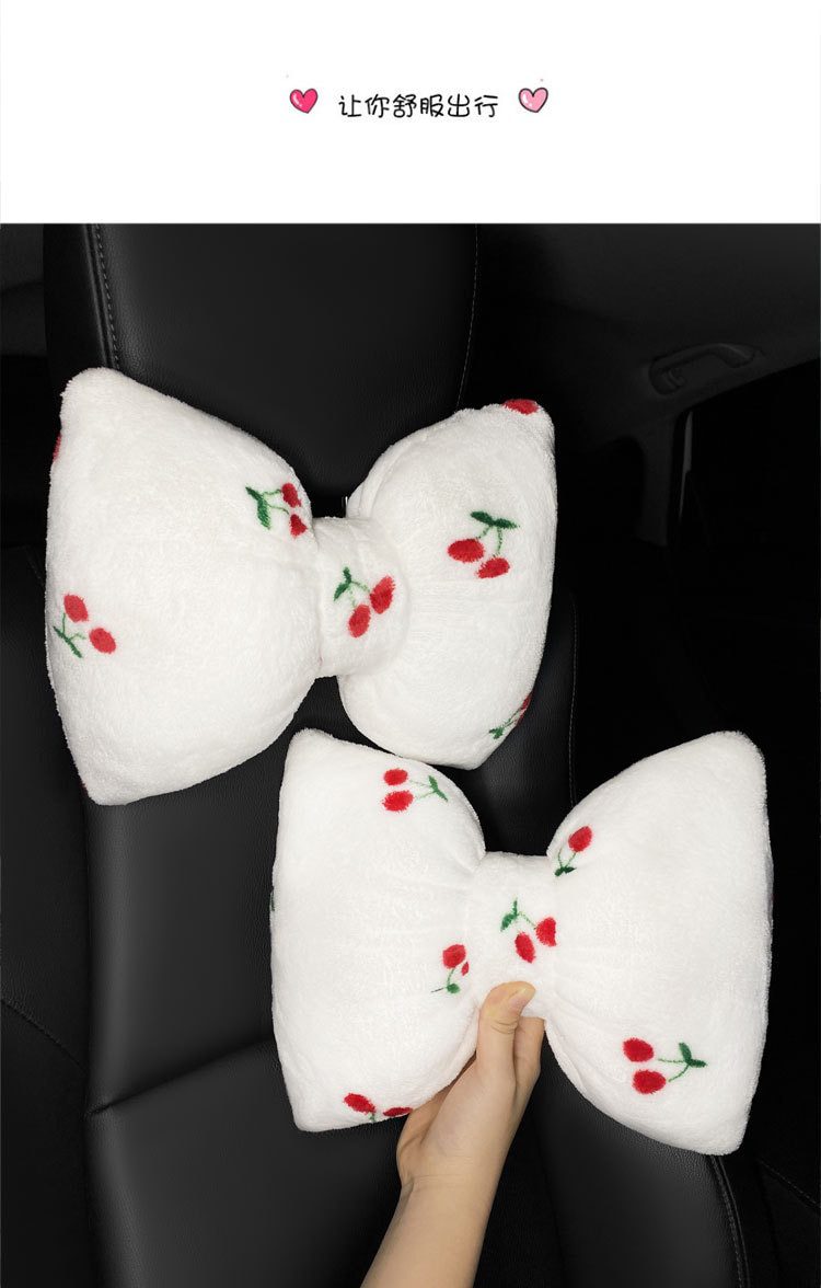 Hgh Quality Plush Cherry Car Interior Decorations Fashion Universal Winter Plush Car Seat Cushion Cover